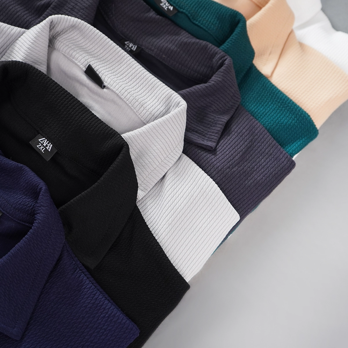 بلوز مردانه نیم زیپ آستین بلند طوسی مدل FARBOD