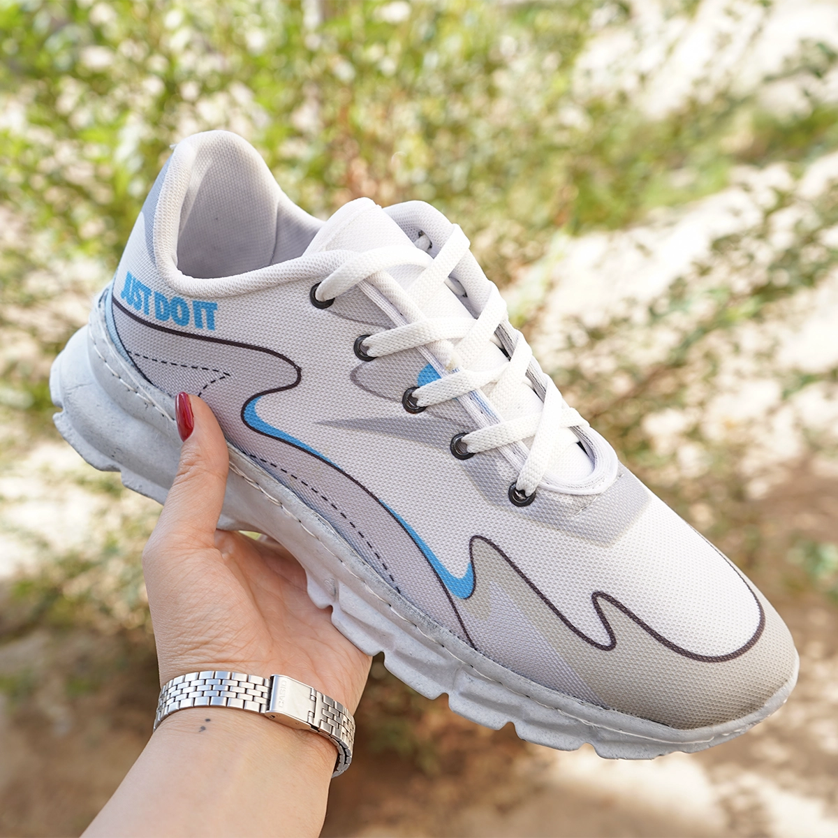 کفش ورزشی مردانه (T) طوسی مدل Just do it