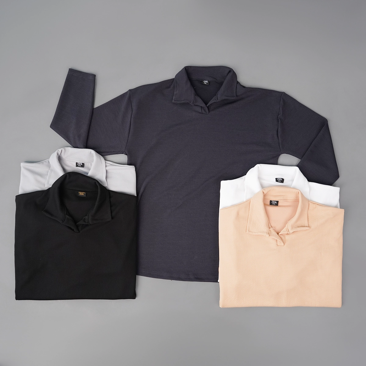 بلوز کبریتی یقه دار مردانه مشکی مدل Tami