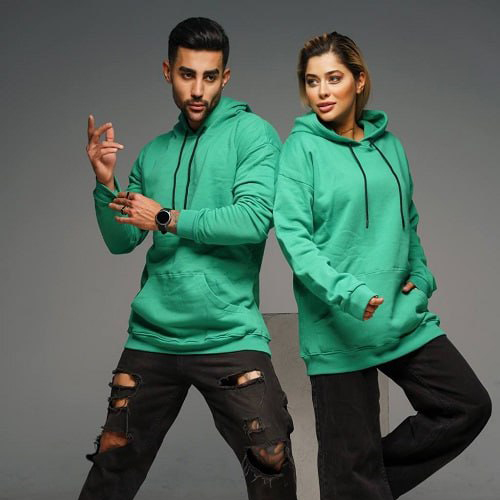 هودی بیسیک سبز مردانه مدل F71