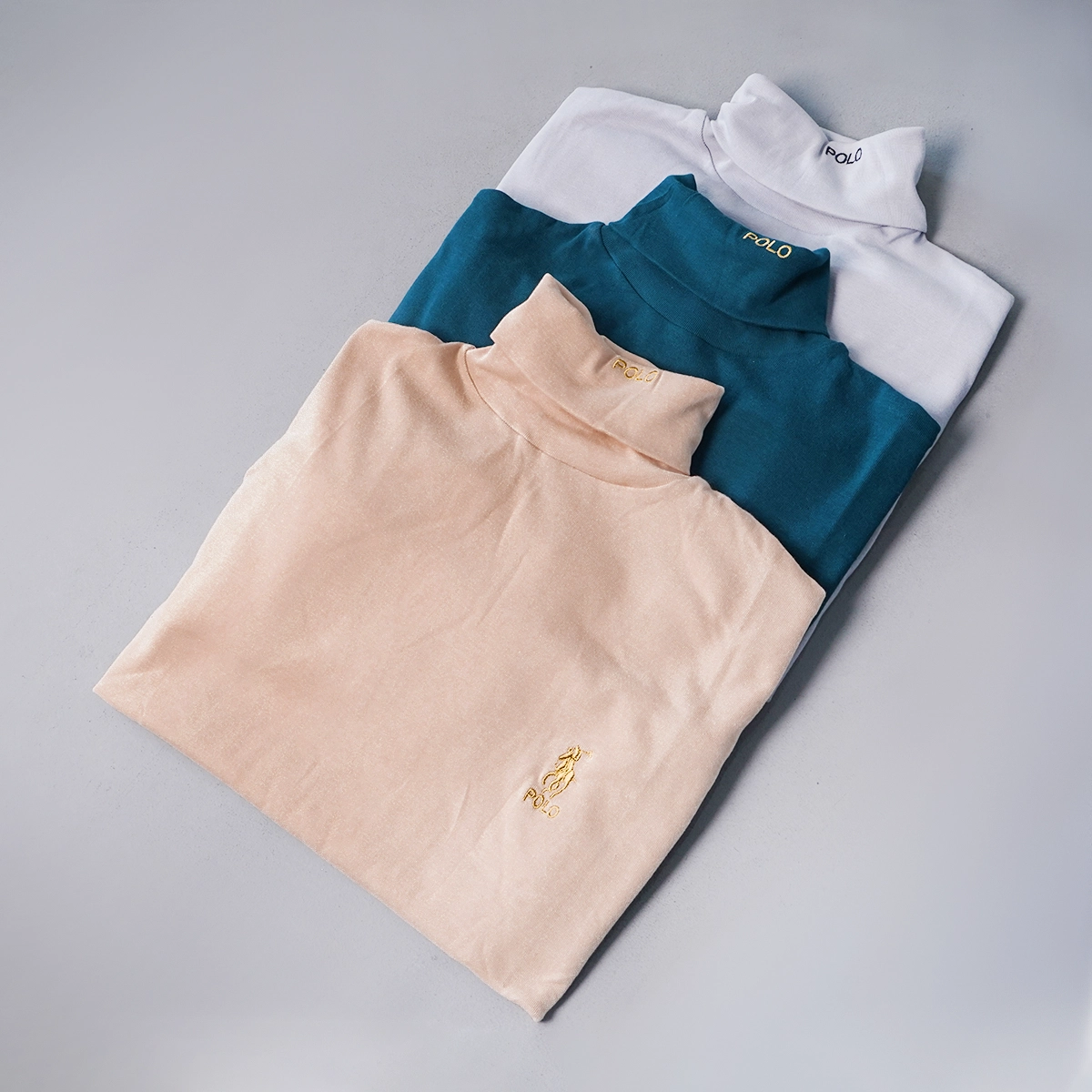 یقه اسکی مردانه طوسی مدل POLO