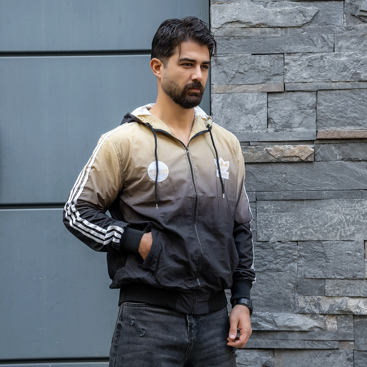 کاپشن آدیداس مردانه زرد مدل Savino