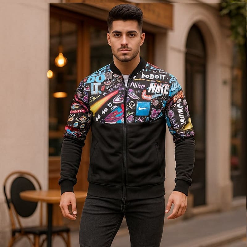 سوییشرت نایک رنگی مردانه مدل L62