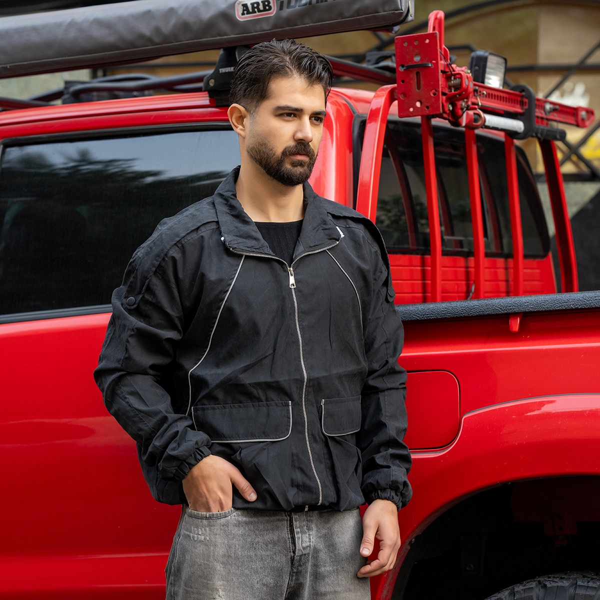 کاپشن میکرو مشکی مردانه مدل Panama