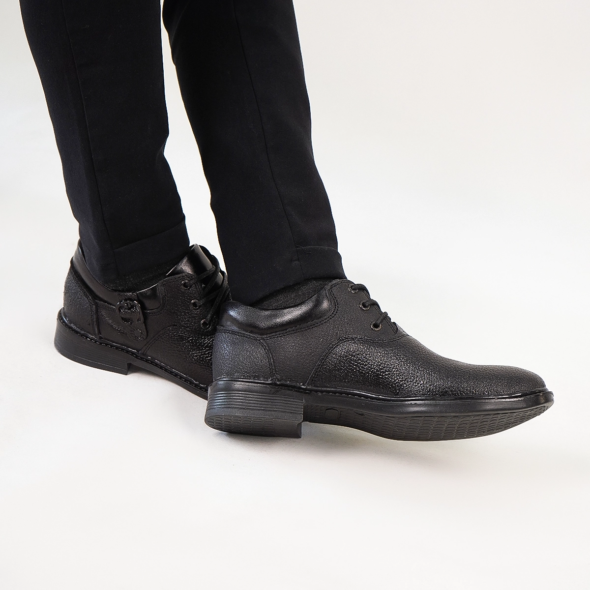 کفش رسمی مردانه سگک دار مشکی مدل Albert