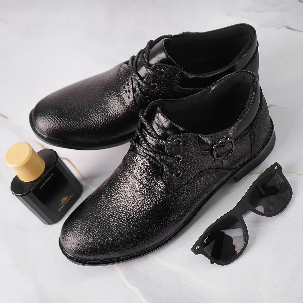 کفش رسمی مردانه سگک دار مشکی مدل Albert