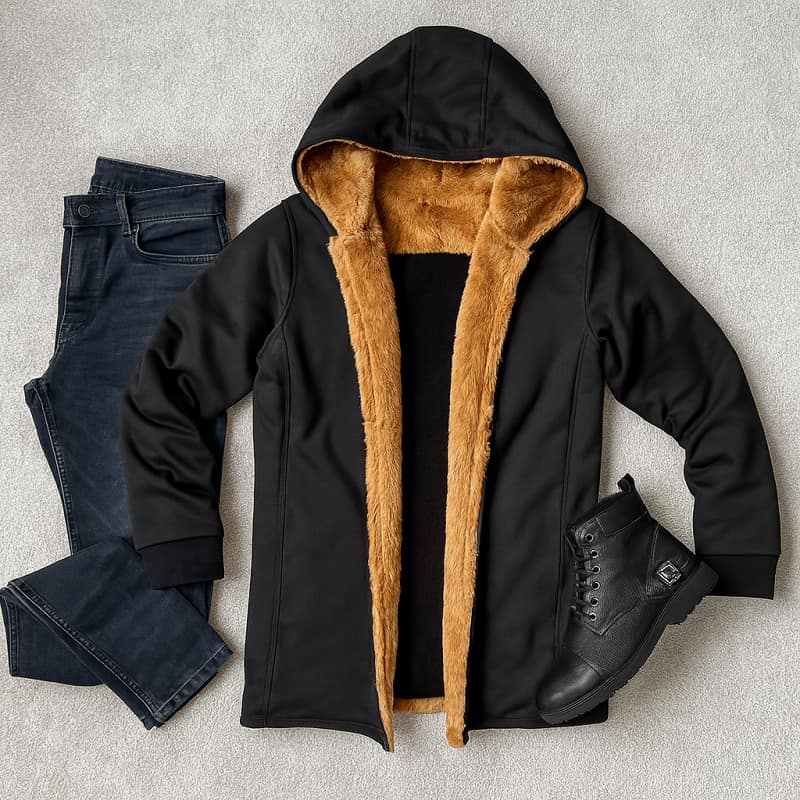 شنل خز قهوه ای مردانه مدل venit