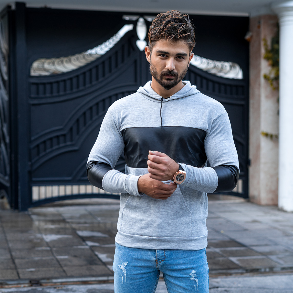 هودی کلاه دار مردانه مدل Aryaman