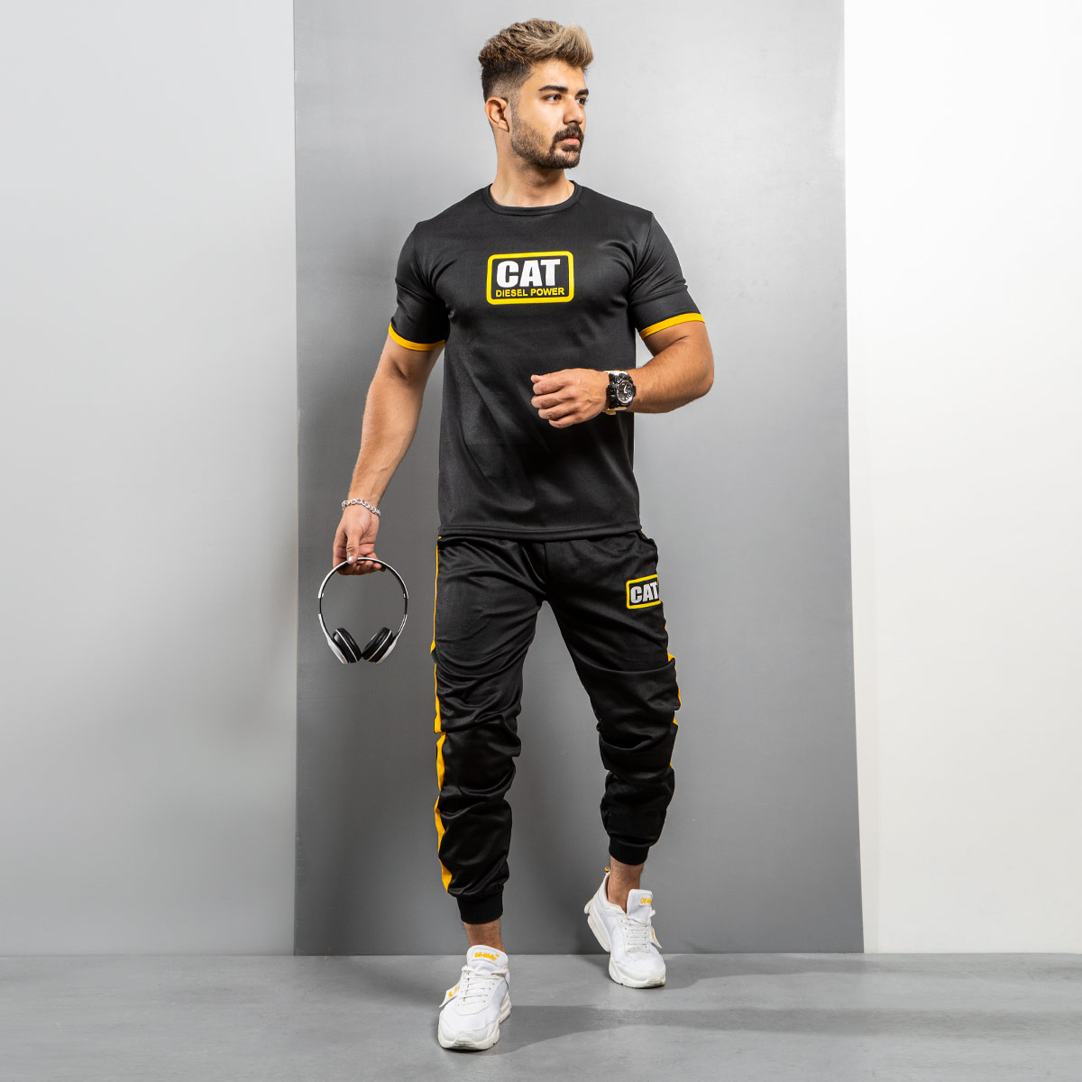 ست تیشرت شلوار Cat مردانه مدل Lomiel