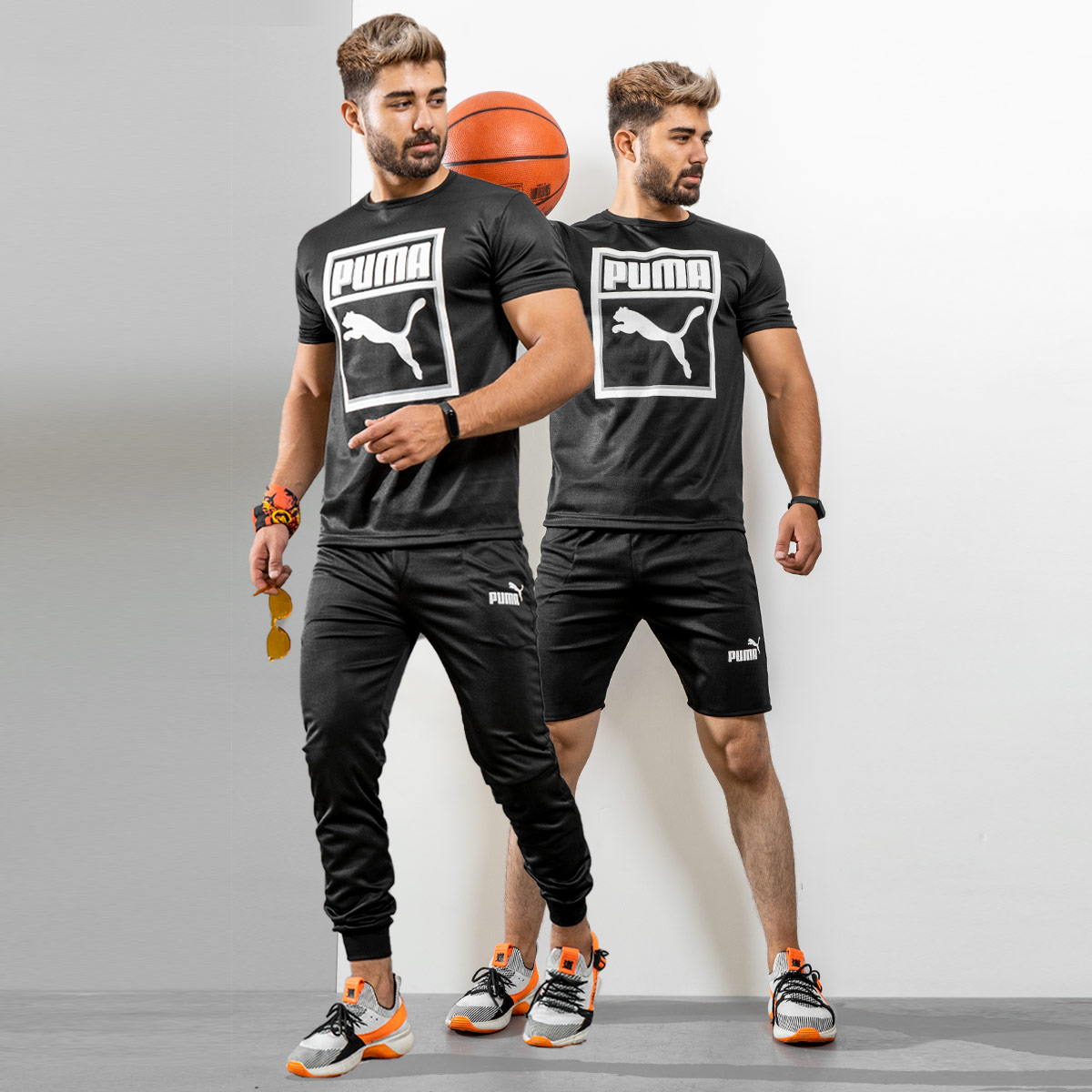 ست 3 تیکه Puma مشکی مردانه مدلAtraz