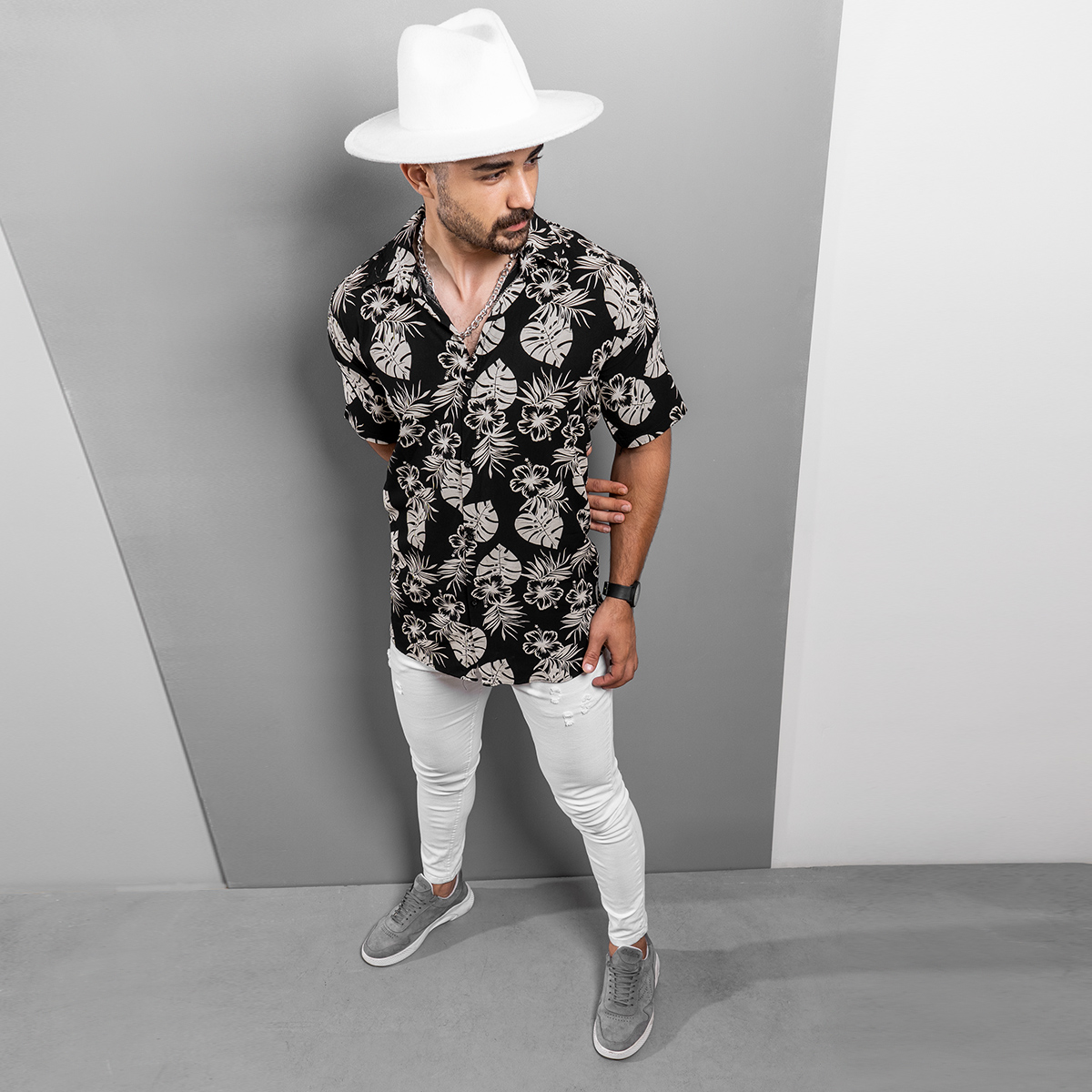 پیراهن هاوایی(T) مردانه مدل Telin