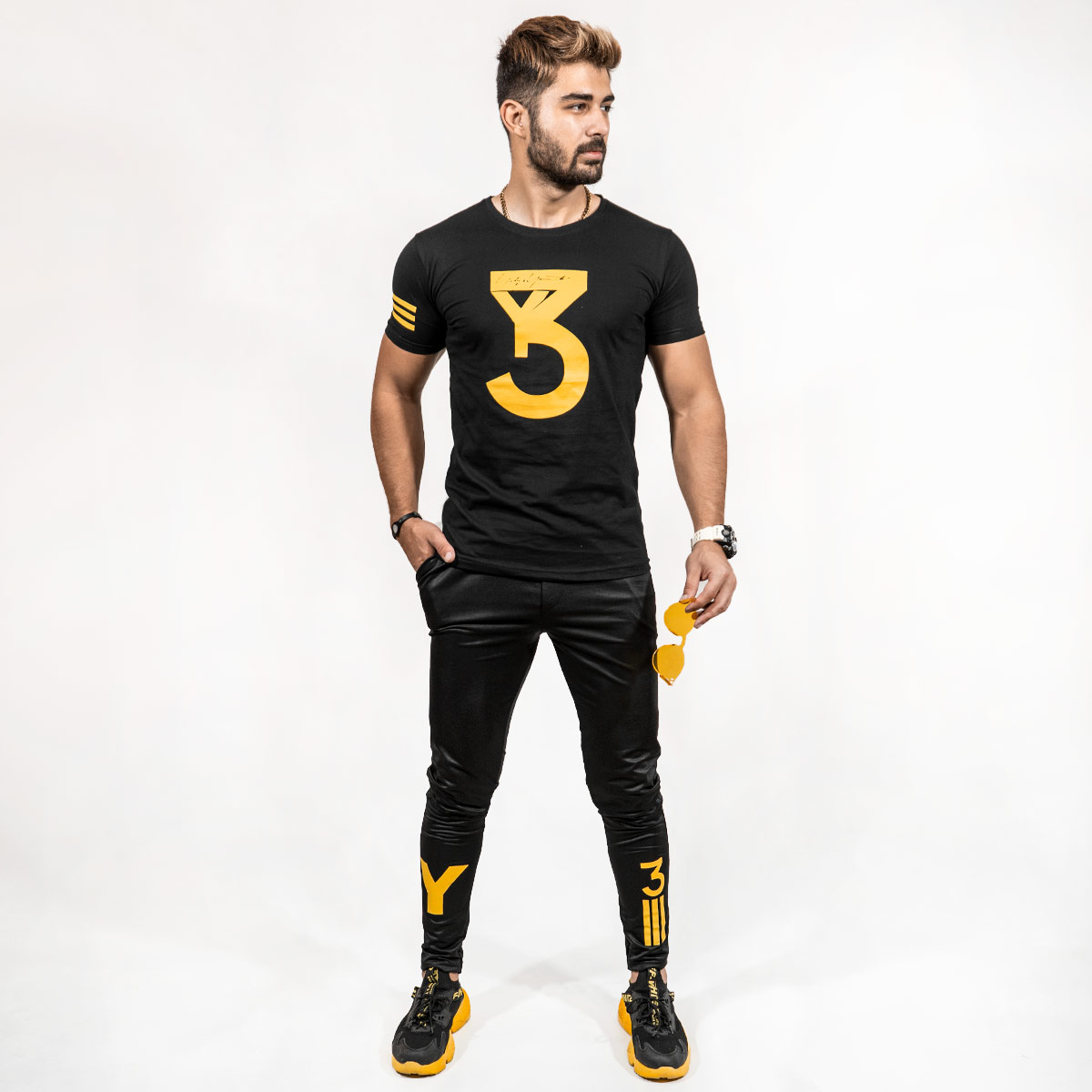 ست تیشرت شلوار Y٣ مردانه مدل Yonak