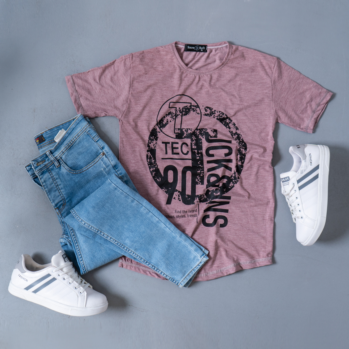 تیشرت مردانه آبی مدل Romer