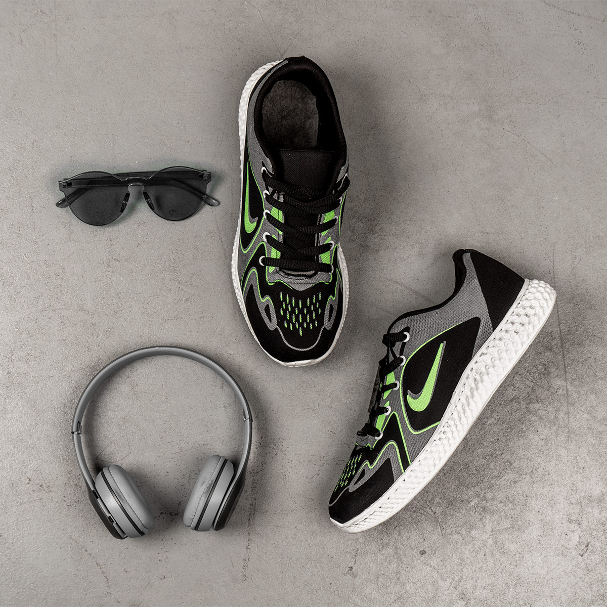 کفش ورزشی مشکی سبزمردانه مدل Miden(T)