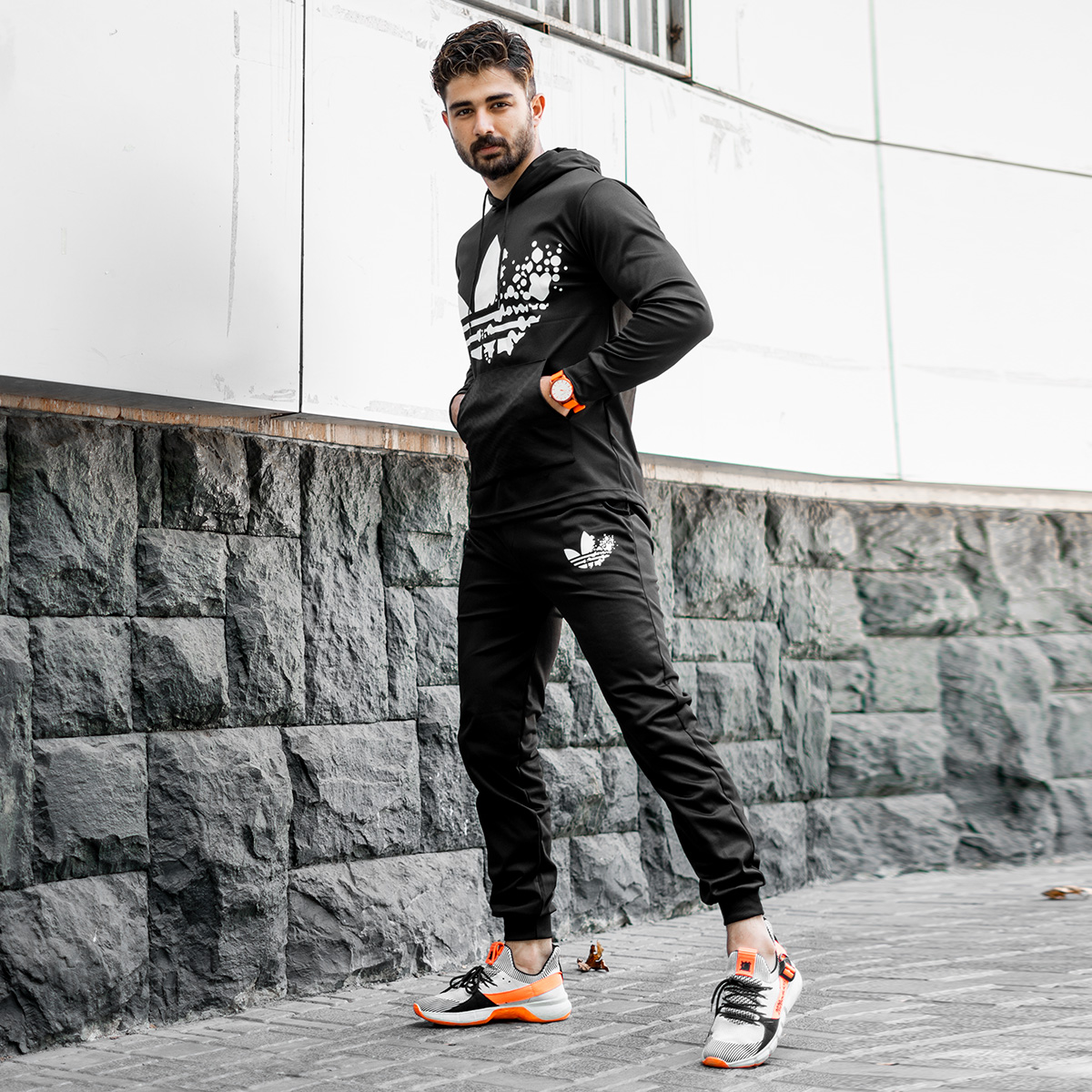 ست هودی شلوارAdidas مردانه مدلKaron